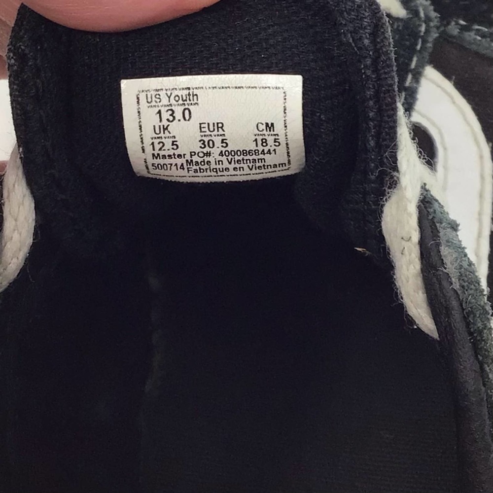 Vans | Old Skool Black White Low Top Sneakers Shoes 13Y - Picture 9 of 9